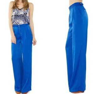 BCBGMaxAzria Robbie Larkspur Blue High-Waisted Wide Leg Pants - Size XS